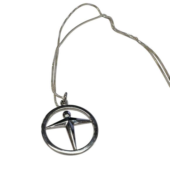 Tiffany & Co. Man Power / Unity Pendant on 16" Sterling Chain - Picture 3 of 10